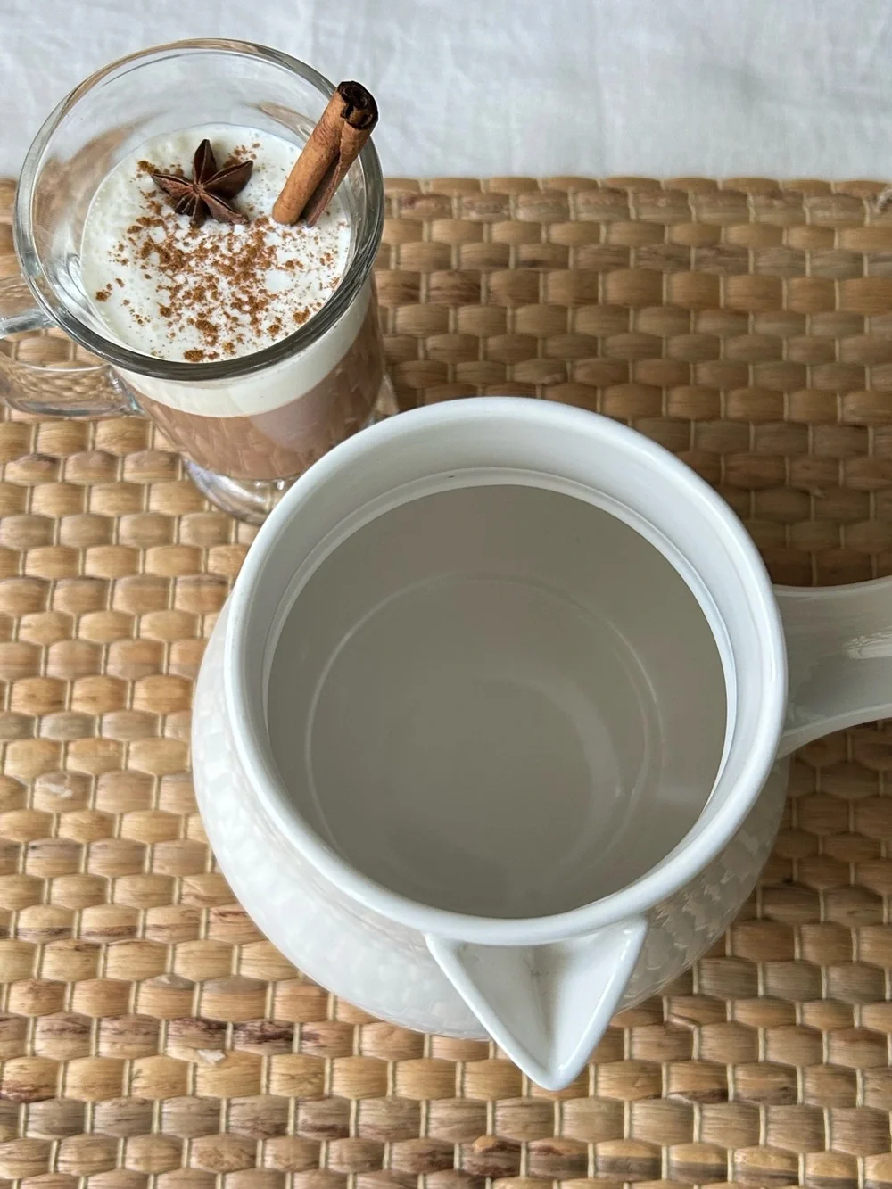 🌴Shapely Williams Sonoma Bonjour Hot Chocolate Ceramic Pot/Pitcher